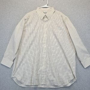 Benchmark Check Button Down Shirt Long Sleeve Business Casual